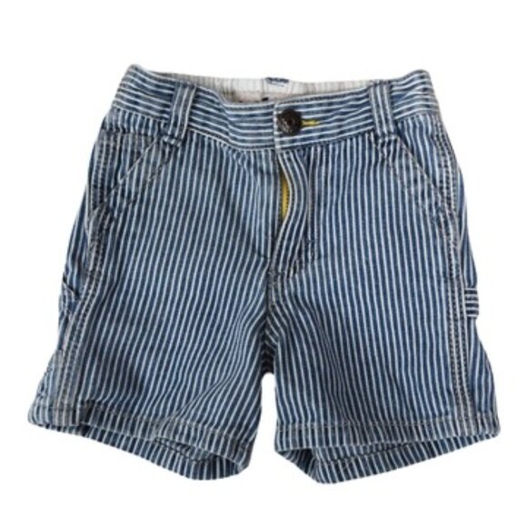 OshKosh Carpenter Shorts Stripe Baby 6M Retro Americana Workwear - Picture 2 of 7